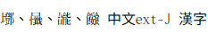 啲CJK EXT J嘅字辭顯像於啲Browser度